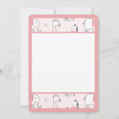 Roze olifant dierentuin Baby shower Bedankkaart (Achterkant)