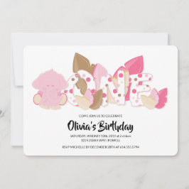 Roze olifant eerste uitnodiging voor geboorte