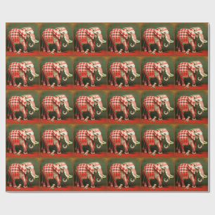 Roze olifant en polka dot chihuahua cadeaupapier