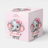 Roze Olifant Favor Box Bedankdoosjes (Voorkant Zijde)