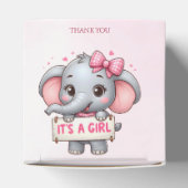 Roze Olifant Favor Box Bedankdoosjes (Bovenkant)