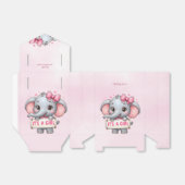 Roze Olifant Favor Box Bedankdoosjes (Uitgevouwen)