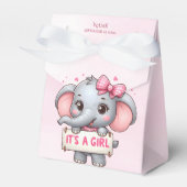 Roze Olifant Favor Box Bedankdoosjes (Voorkant Zijde)