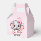 Roze Olifant Favor Box Bedankdoosjes (Voorkant Zijde)