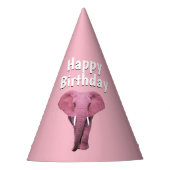 Roze olifant feesthoedjes (Voorkant)