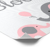 Roze olifant Gelieve een blokgebarentaal te ondert Poster (Hoek)