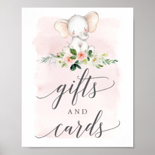 Roze olifant Gifts and Kaarten Sign. Poster
