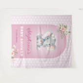 Roze olifant Girl Baby shower Little Peanut Photo Wandkleed (Voorkant (horizontaal))