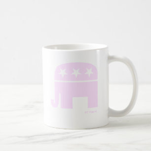 Roze olifant GOP-symbool Republican Woman Koffiemok