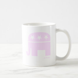 Roze Olifant GOP symbool Republikeinse Vrouw Koffiemok