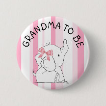 Roze olifant Grandma om Baby shower te worden