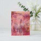 Roze olifant Grunge Briefkaart (Staand voorkant)