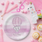 Roze Olifant Hete Luchtballon Papier Bord (Feest)