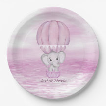 Roze Olifant Hete Luchtballon Papier Bord