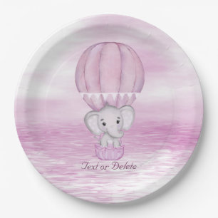 Roze Olifant Hete Luchtballon Papier Bord