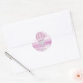 Roze Olifant Hete Luchtballon Sticker (Envelop)