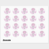 Roze Olifant Hete Luchtballon Sticker (Vel)