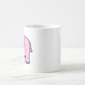 Roze olifant hittegevoelige koffie Mok & Logo (Center)