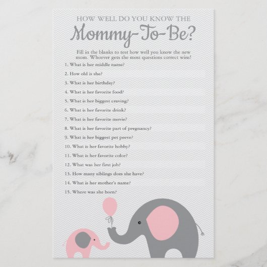 Roze olifant hoe goed je weet dat mama is flyer (Voorkant)