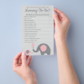 Roze olifant hoe goed je weet dat mama is flyer (Hand)