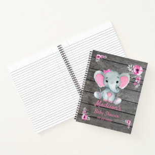 Roze Olifant Hues Boek Baby shower