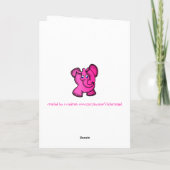 Roze olifant kaart (Achterkant)