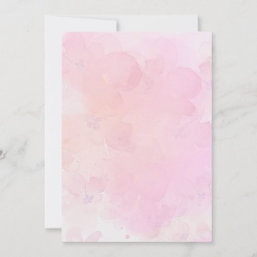 Roze olifant kleine pinda meisje 1e verjaardag kaart (Achterkant)