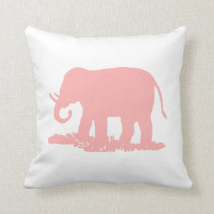 Roze olifant kussen