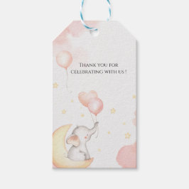 Roze olifant Label Cadeaulabel
