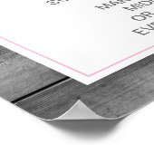 Roze Olifant Late Night Luiers Baby shower Teken Poster (Hoek)