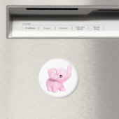 Roze olifant Magnet (Insitu (Vaatwasser))