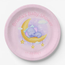 Roze Olifant Meisje Baby Shower