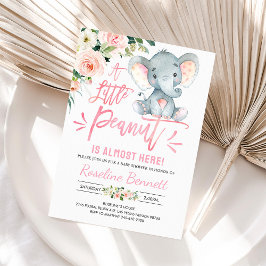 Roze Olifant Meisje Baby Shower Uitnodiging