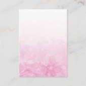 Roze olifant meisje Luier Raffle omhullingskaart Informatiekaartje (Achterkant)