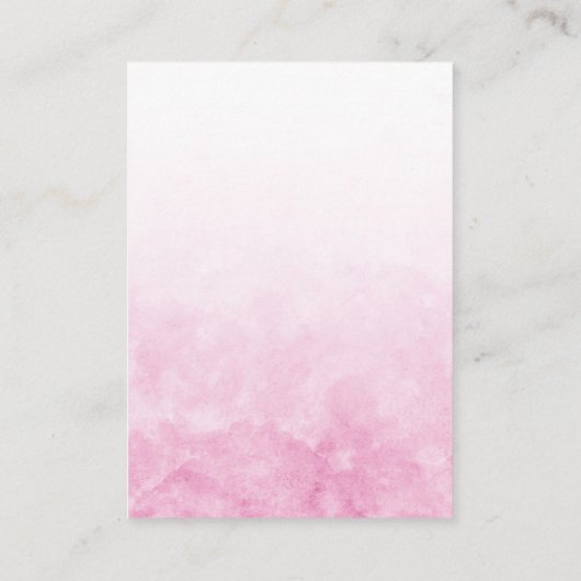 Roze olifant meisje Luier Raffle omhullingskaart Informatiekaartje (Achterkant)