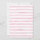 Roze Olifant Meisje Rustiek Baby shower Invitation Kaart (Achterkant)