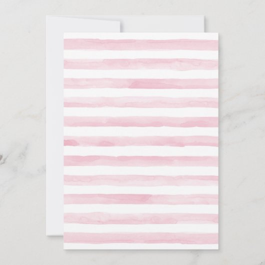 Roze Olifant Meisje Rustiek Baby shower Invitation Kaart (Achterkant)