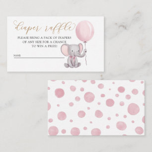 Roze olifant met ballonluier informatiekaartje