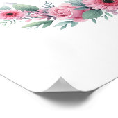 Roze Olifant met Bloemenkrans Poster (Hoek)