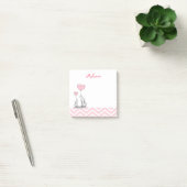 Roze Olifant Met Naam Baby Meisje Post-it® Notes (Kantoor)