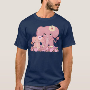 Roze olifant moeder dochter dier familie liefde g t-shirt