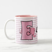 Roze olifant monogrammed "E" Kind Mok (Links)
