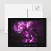 Roze olifant Nebula Briefkaart (Voorkant / Achterkant)