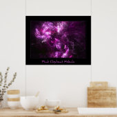 Roze olifant Nebula Poster (Keuken)