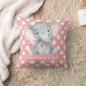 Roze olifant Neursery Decor Baby Girl Kussen (Deken)