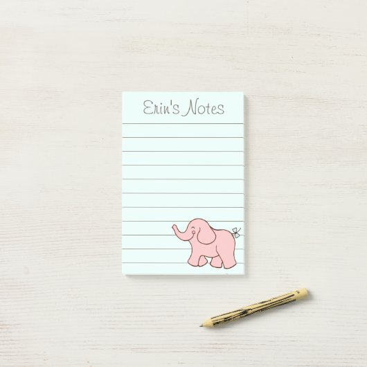 Roze olifant om te doen lijst Post It Notes Gift (Op bureau)