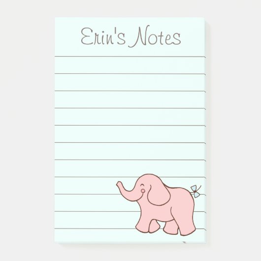 Roze olifant om te doen lijst Post It Notes Gift (Voorkant)