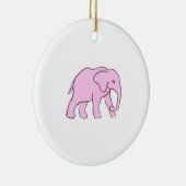 Roze olifant Ornament (Rechts)