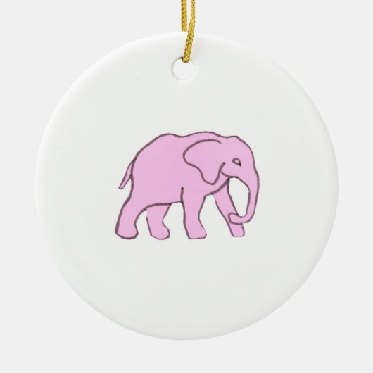 Roze olifant Ornament (Voorkant)