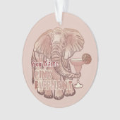 Roze olifant ornament (voorkant)